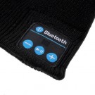 Strikkelue m/bluetooth headset + Touch Hansker Svart thumbnail