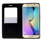 Slimbook Etui m/displayvindu for Galaxy S6 Edge Mercury Svart thumbnail