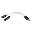 USB Type-C 2i1 Adapter / Splitter - med 3.5 mm port - Svart thumbnail