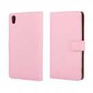 Lommebok Etui for Xperia Z5 Compact Genuine Lys Rosa thumbnail