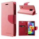 Etui for Galaxy S5 Mini Mercury Lys Rosa m/kortlommer thumbnail