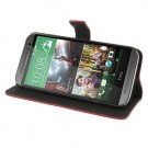 Lommebok Etui HTC One (M8) Classic Rød thumbnail