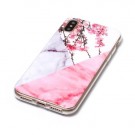 iPhone Xs/X 5,8 Deksel Marmor Blomster/Rosa thumbnail