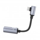 USB Type-C 2i1 Adapter / Splitter - med 3.5 mm port Hoco Grå thumbnail