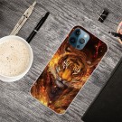 iPhone 12 6,1" / iPhone 12 Pro 6,1" Deksel Art Burning Tiger thumbnail