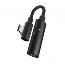 USB Type-C 2i1 Adapter / Splitter - med 3.5 mm port Hoco Svart thumbnail