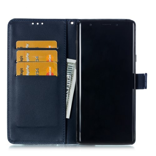 Galaxy Note 9 Lommebok Etui m/3 kortlommer Midnattsblå