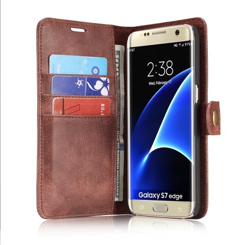 Galaxy S7 Edge 2i1 Etui for Galaxy S7 m/3 kortlommer Classic Rød