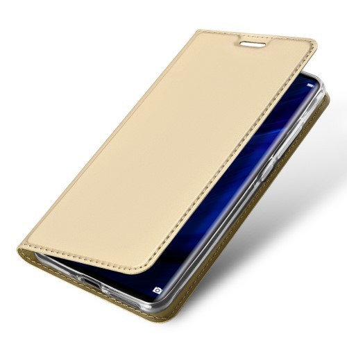 Huawei P30 Pro Slimbook Etui med 1 kortlomme Gullfarget
