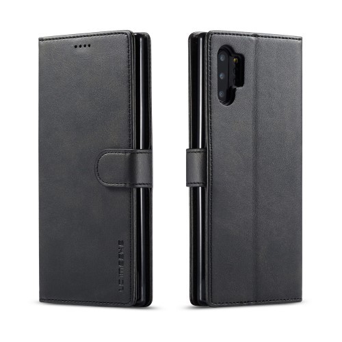 Galaxy Note 10+ (Pluss) Lommebok Etui Retro Svart