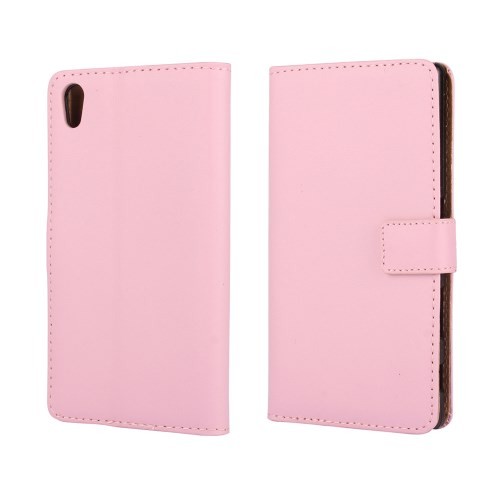 Lommebok Etui for Xperia Z5 Compact Genuine Lys Rosa