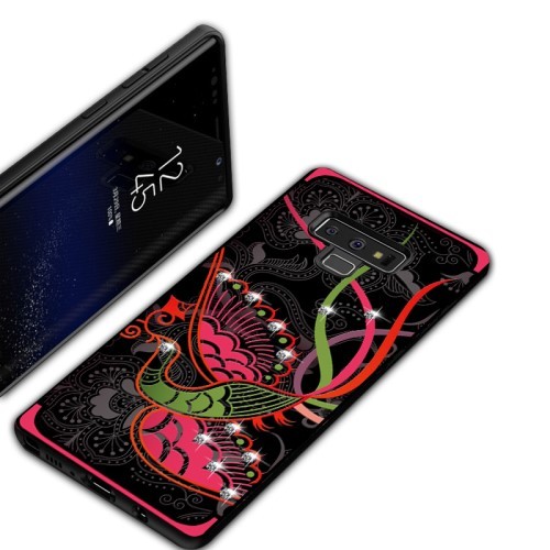 Galaxy Note 9 Deksel Dekor Bling Rosa