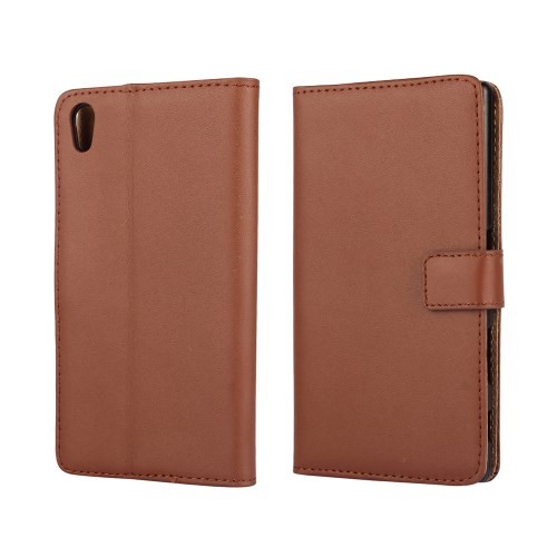 Lommebok Etui for Xperia Z5 Compact Genuine Brun