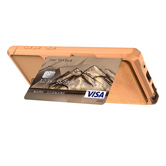 Galaxy Note 10 Deksel Armor Wallet Ingefærbrun