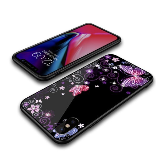 iPhone Xs/X 5,8 Deksel Dekor Butterfly Purple
