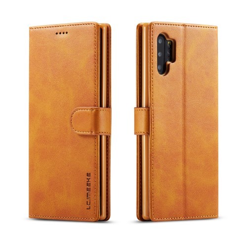 Galaxy Note 10+ (Pluss) Lommebok Etui Retro Ingefærbrun