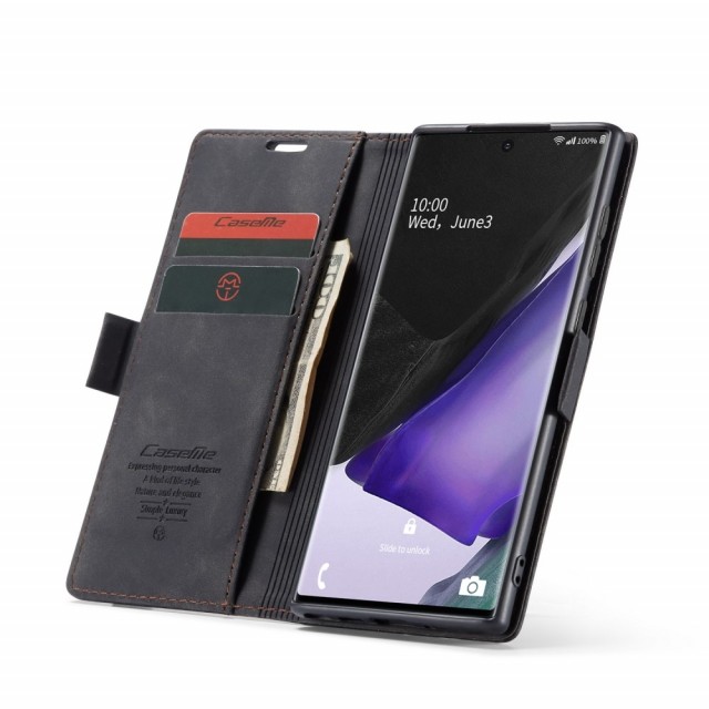 Galaxy Note 20 Lommebok Etui Retro Lux Koksgrå