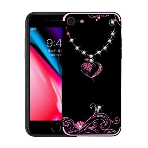 iPhone 8 / iPhone 7 Deksel Dekor Jewels One Hart