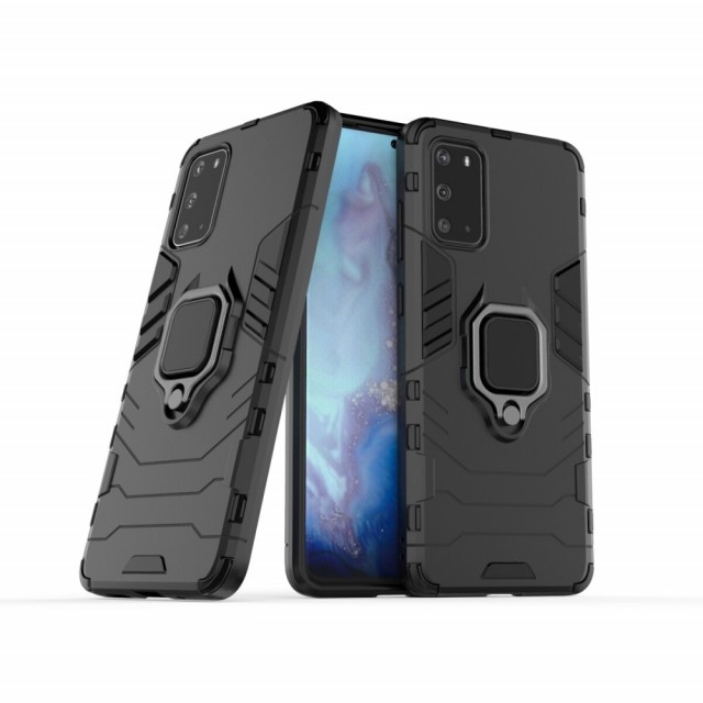 Galaxy S20 Ultra Deksel Armor Case m/kickstand Svart