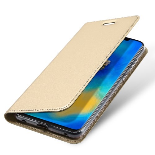 Huawei Mate 20 Pro Slimbook Etui med 1 kortlomme - Gullfarget