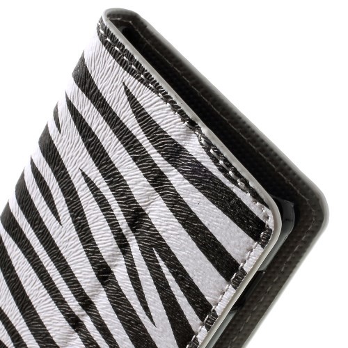 Lommebok Etui for Sony Xperia Z3 Compact Zebra
