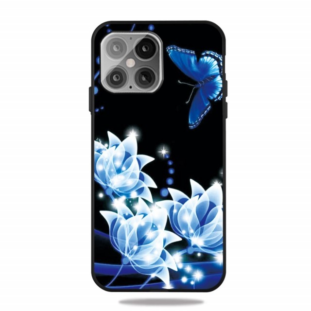 iPhone 12 Mini 5,4" Deksel Art Blue Butterfly