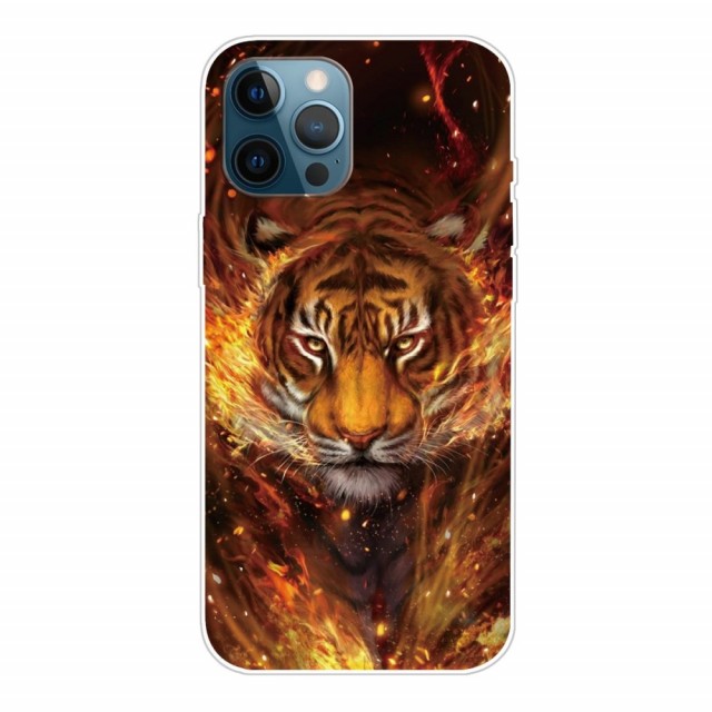 iPhone 12 Pro Max 6,7 Deksel Art Burning Tiger
