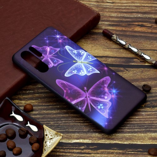 Huawei P30 Pro Deksel Art Neon Butterfly