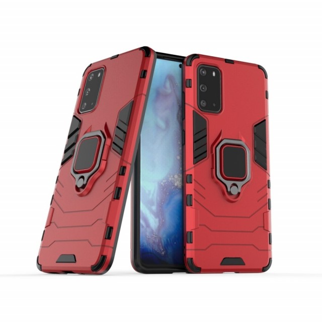 Galaxy S20 Deksel Armor Case m/kickstand Rød