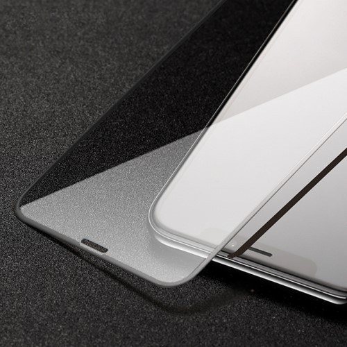 Heldekkende Skjermbeskytter av herdet glass for iPhone XR - Svart