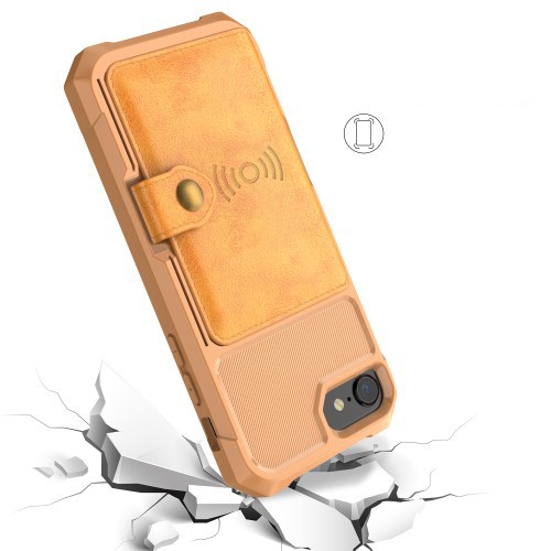 iPhone 6 / 7 / 8 Deksel Armor Wallet Ingefærbrun