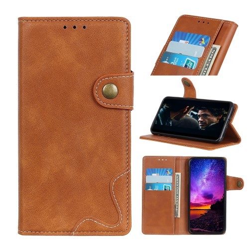 Galaxy Note 10+ (Pluss) Etui m/kortlommer Vintage Ingefærbrun