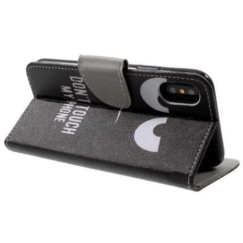 iPhone Xs/X Lommebok Etui Art m/2 kortlommer Dont Touch...