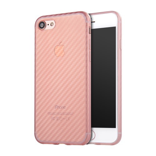iPhone 7 4,7" / iPhone 8 4,7" Deksel Carbon Rosa
