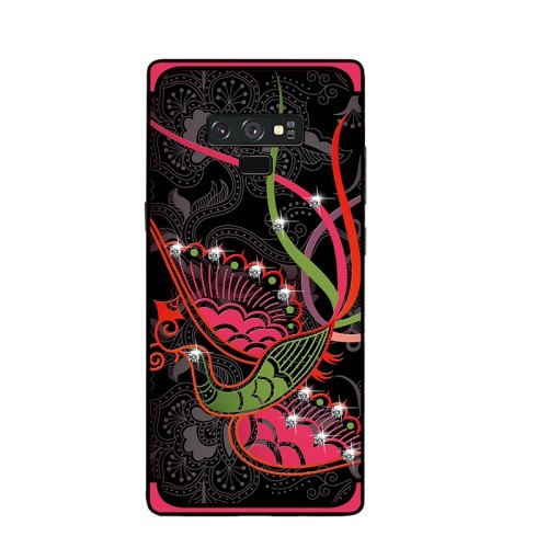 Galaxy Note 9 Deksel Dekor Bling Rosa