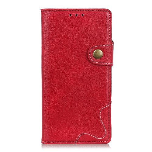 Galaxy Note 10+ (Pluss) Etui m/kortlommer Vintage Rød